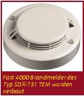 Fast 4000 Brandmelder des Typs SDX-751 TEM wurden in der LTU arena verbaut. <br/>

