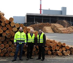 vlnr: Stefan Armbruster (binderholz), Karl Heinz Piller (GMK Elektro GmbH), Martin Heller (NOTIFIER), (MB)